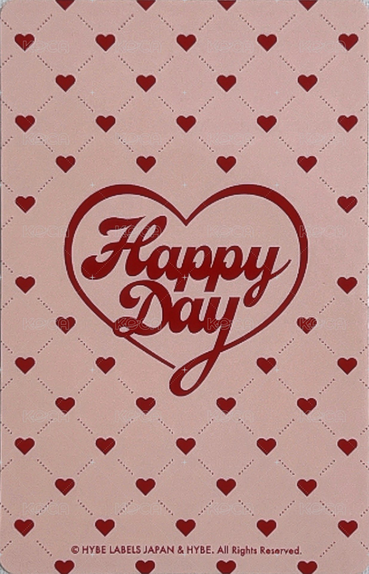 Happy Day  周邊卡 2024~2025 裝飾小卡 背面
