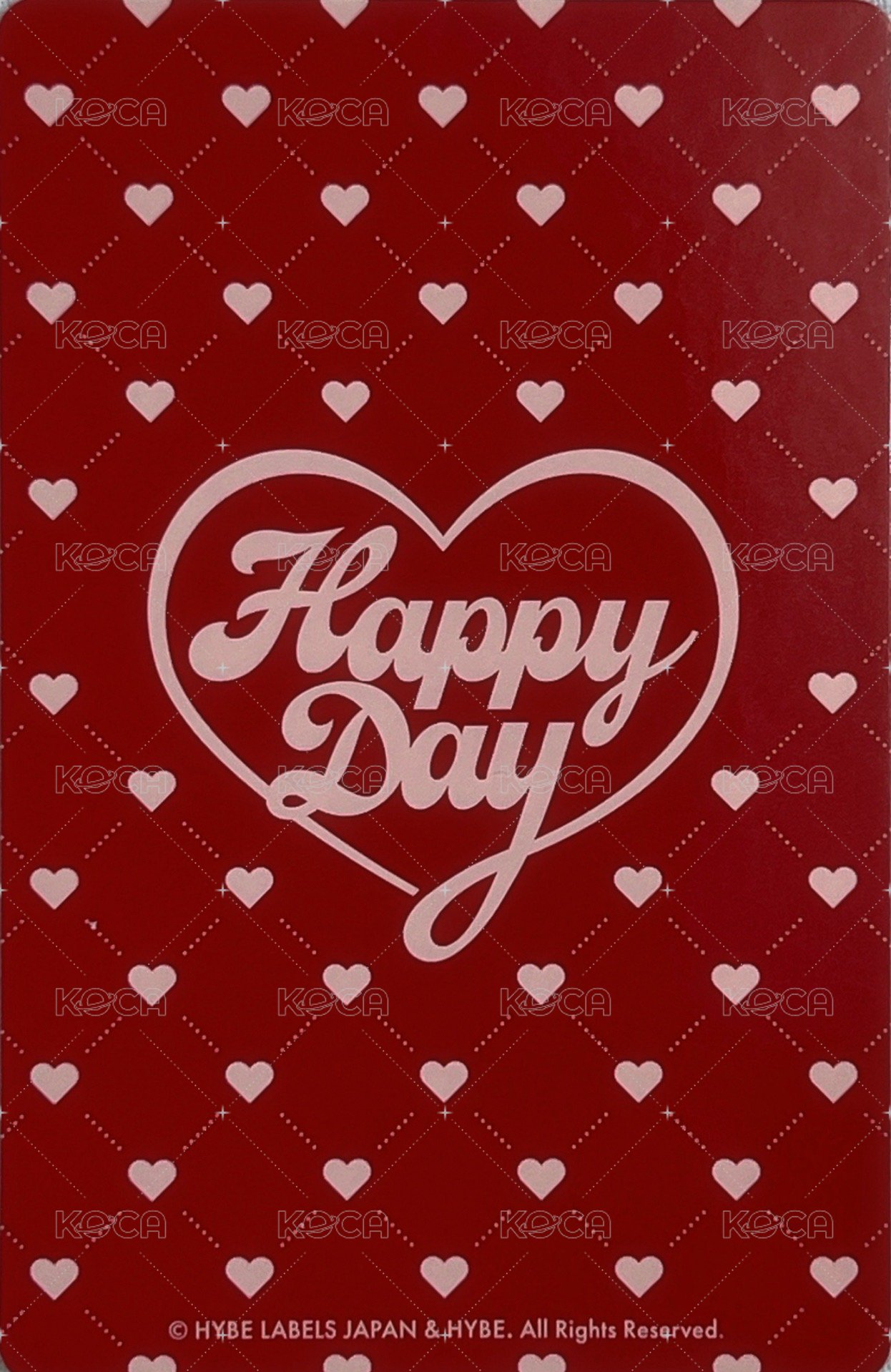 Happy Day  周邊卡 2024~2025 裝飾小卡 背面