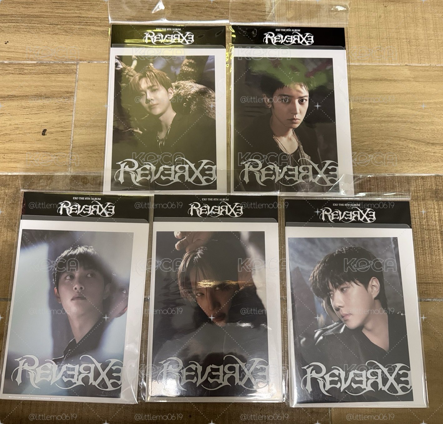 EXO 正八快閃 明信片閃卡組-全員