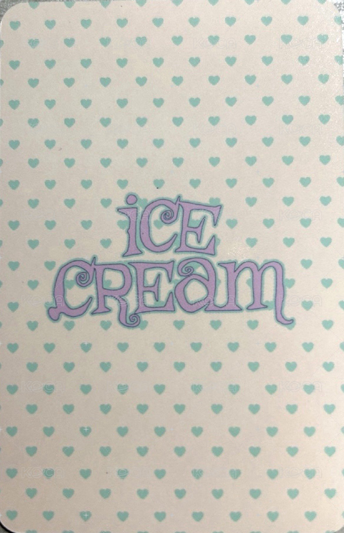 Ice Cream 周邊卡 滾邊款 短袖上衣 背面
