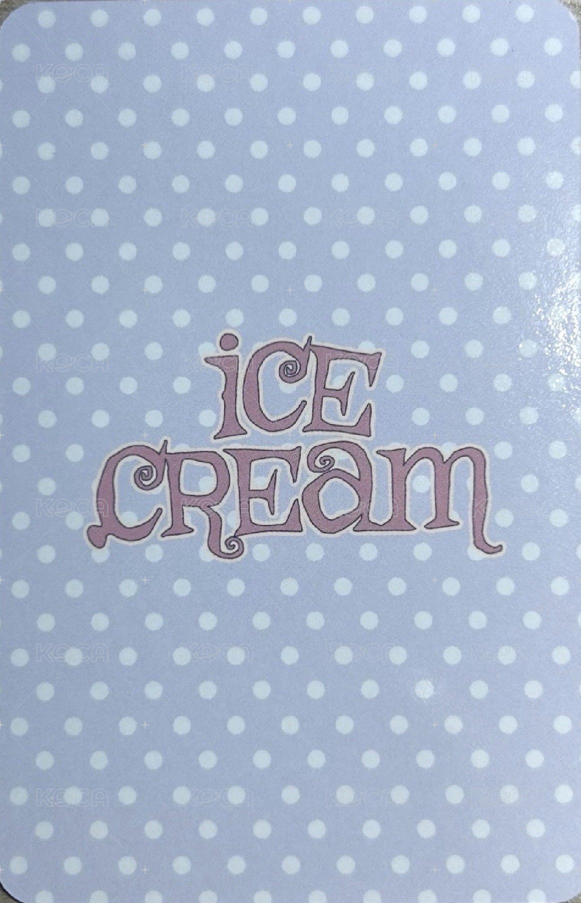 Ice Cream 周邊卡 髮圈 背面