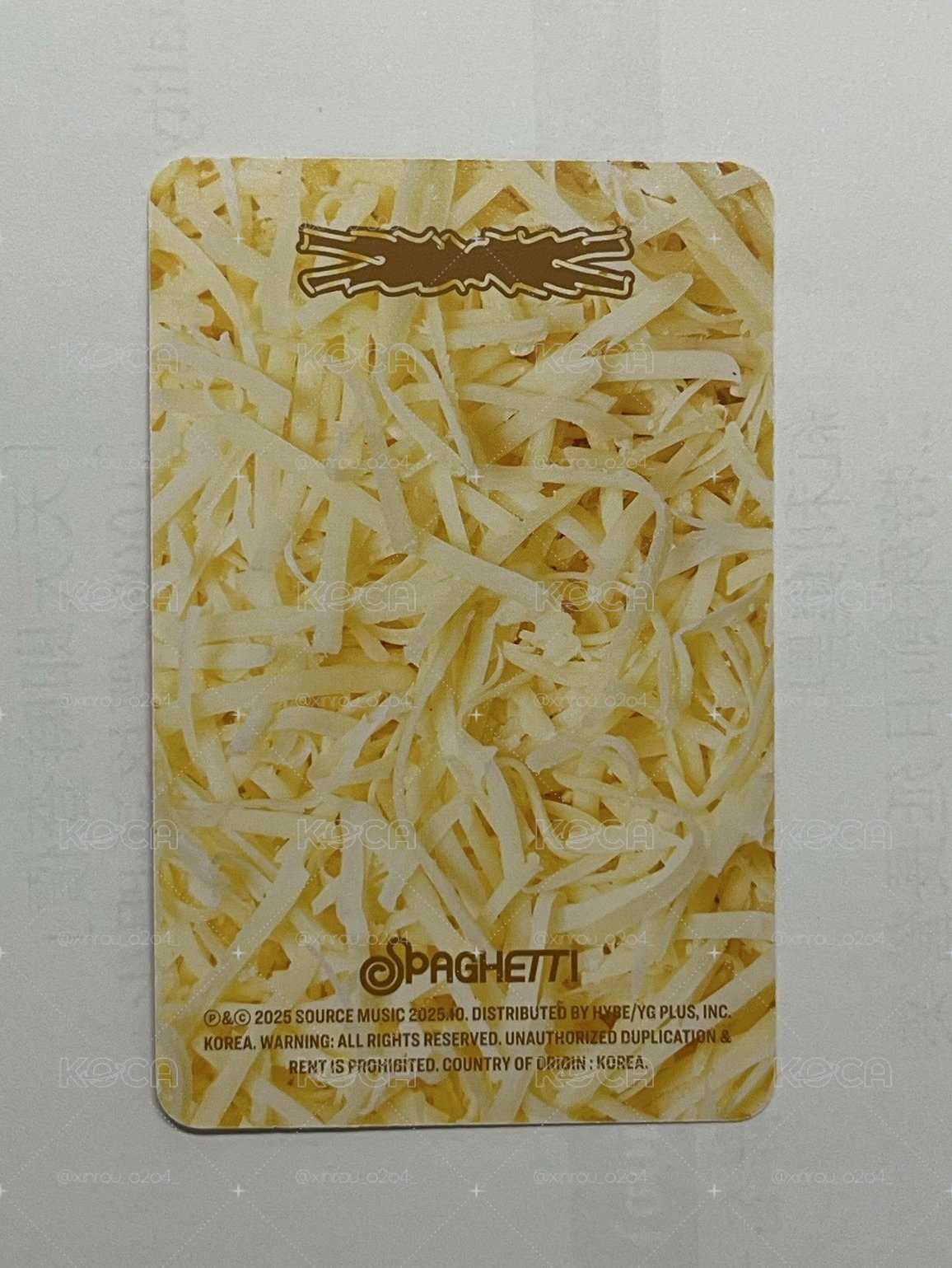 SPAGHETTI EUNCHAE專輯卡 vol.2 (knocking basil)
