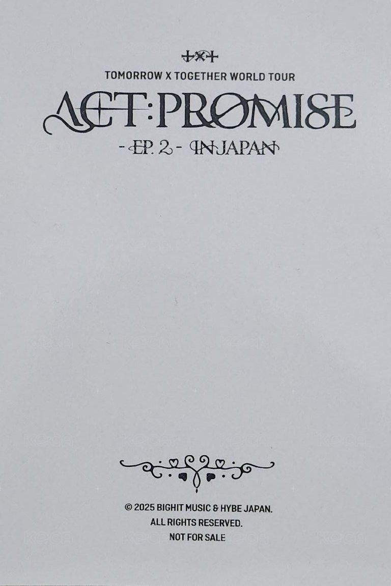 EP.2 演唱會 DVD/CD 明信片  背面
