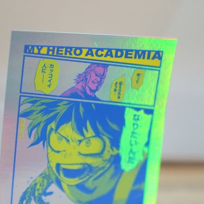 我的英雄學院 極光貼紙3張 爆豪 綠谷
