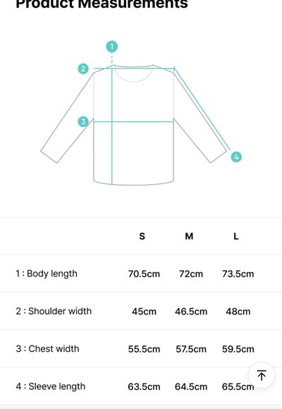 長袖上衣（韓區代購）免二補，請看好尺寸再下單❗️尺寸在第3頁，不接受尺寸不合退貨！