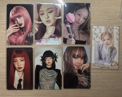 Blackpink Jennie Rosé Lisa 4+1專輯卡 手燈卡 bptg 專卡 qq音樂 日專專卡