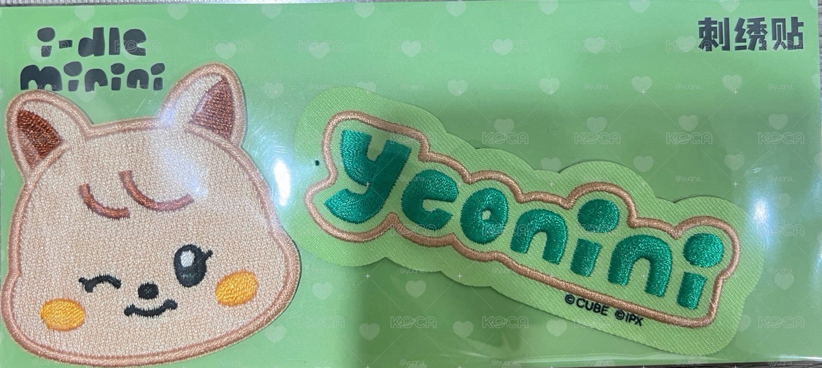 i-dle minini咖啡廳快閃店 刺繡貼