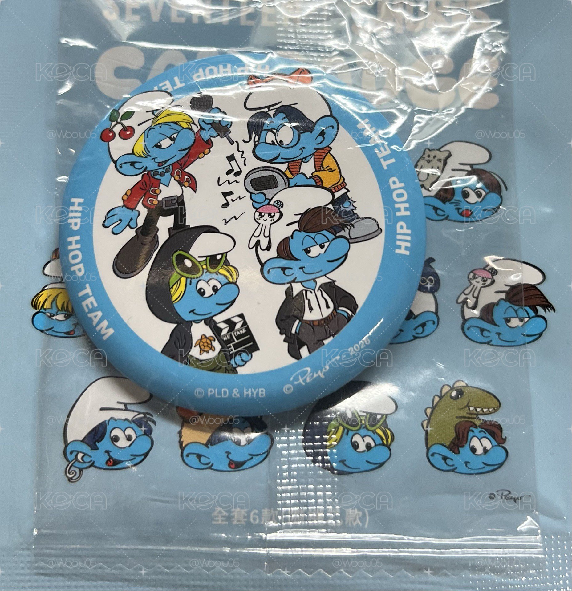 藍色小精靈 711聯名 泡隊徽章