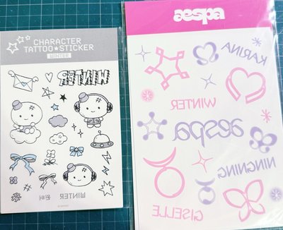 魅尚萱 明信片 一組未拆 +紋身貼+三巡冬紋身貼+柚卡400