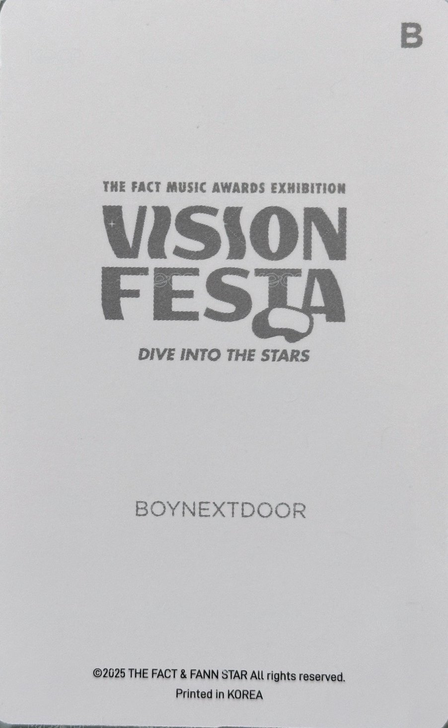 TMA VR展 入場卡 / 場限卡  背面