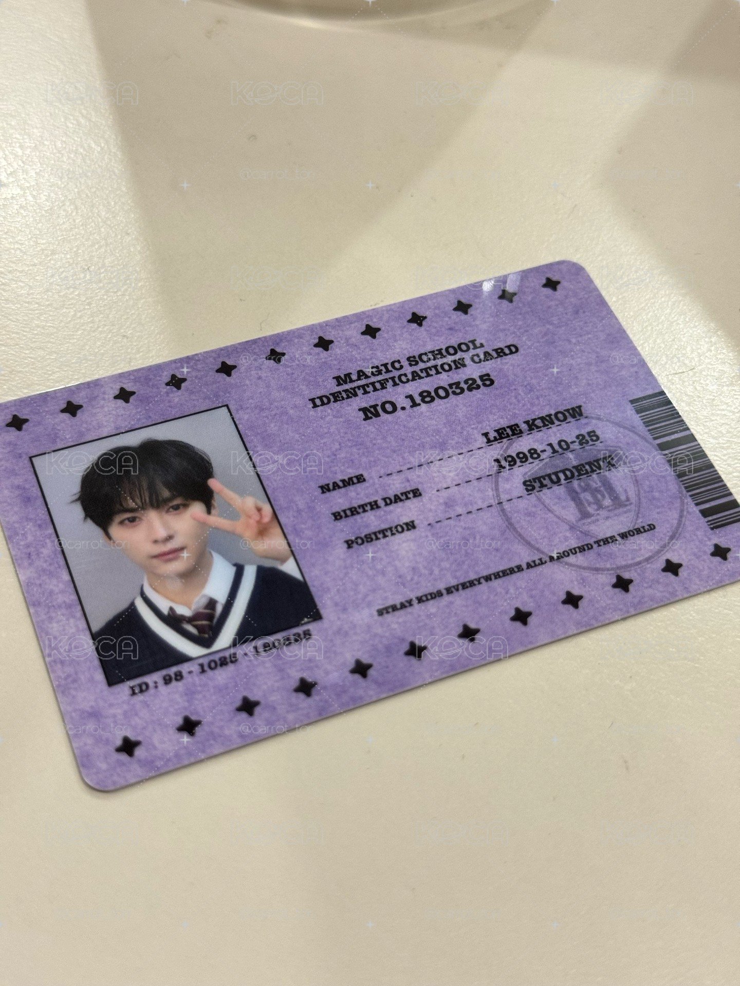 魔法學校 旻學生證