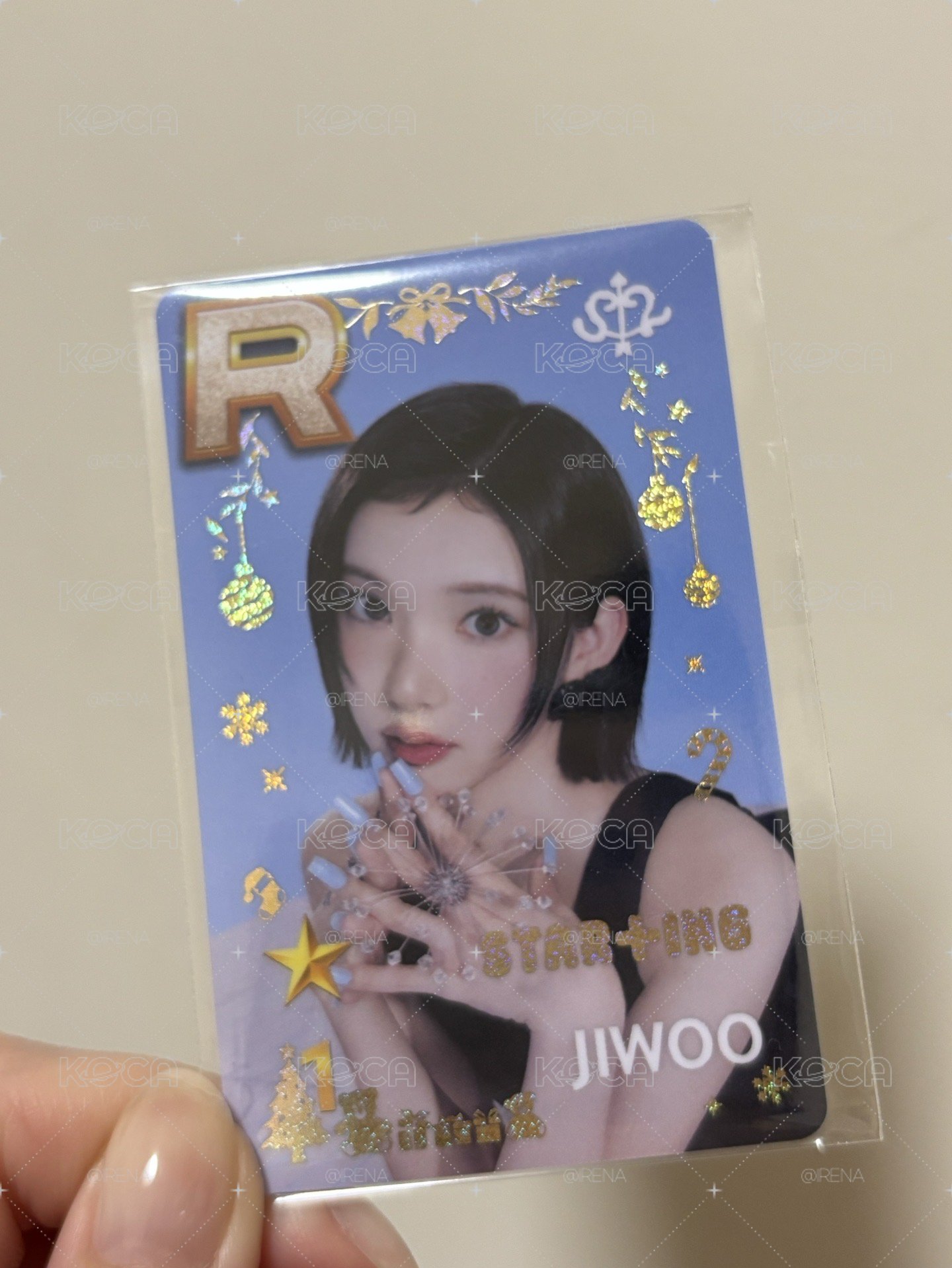 未拆 Heart2Hearts Jiwoo聖誕遊戲卡