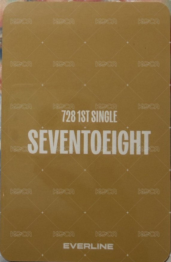 SEVENTOEIGHT 1st single el 視訊5.0 簽售卡 漢堡 背面