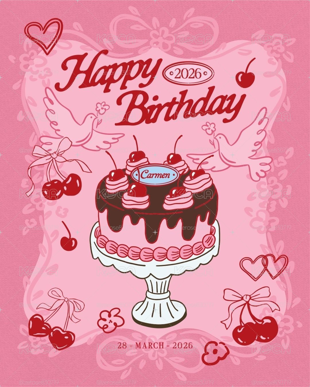 SM ARTIST BIRTHDAY 壓克力蛋糕盒/鉤織蛋糕吊飾