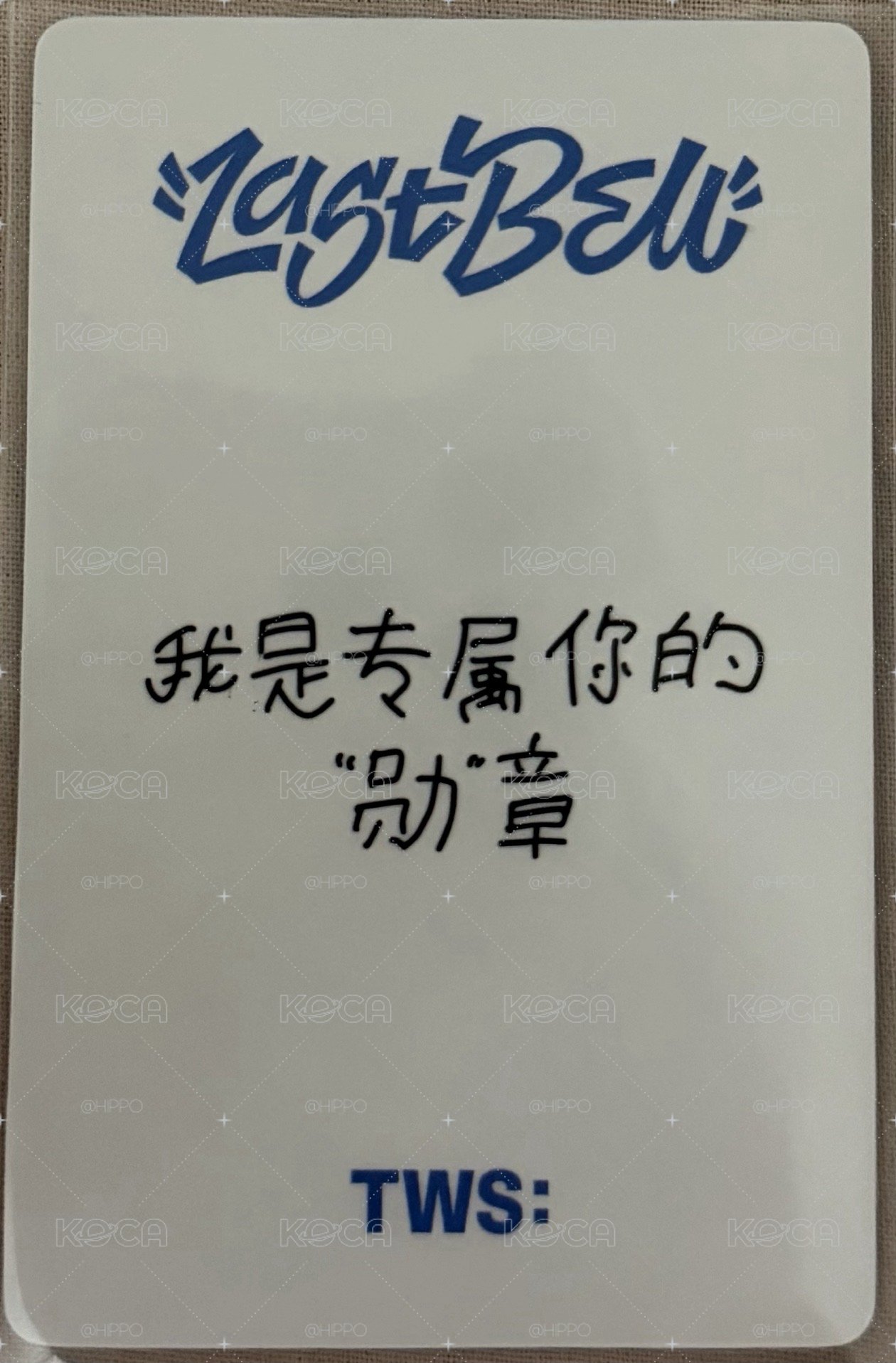 道勳 單曲yzy北京簽售卡 中文卡背