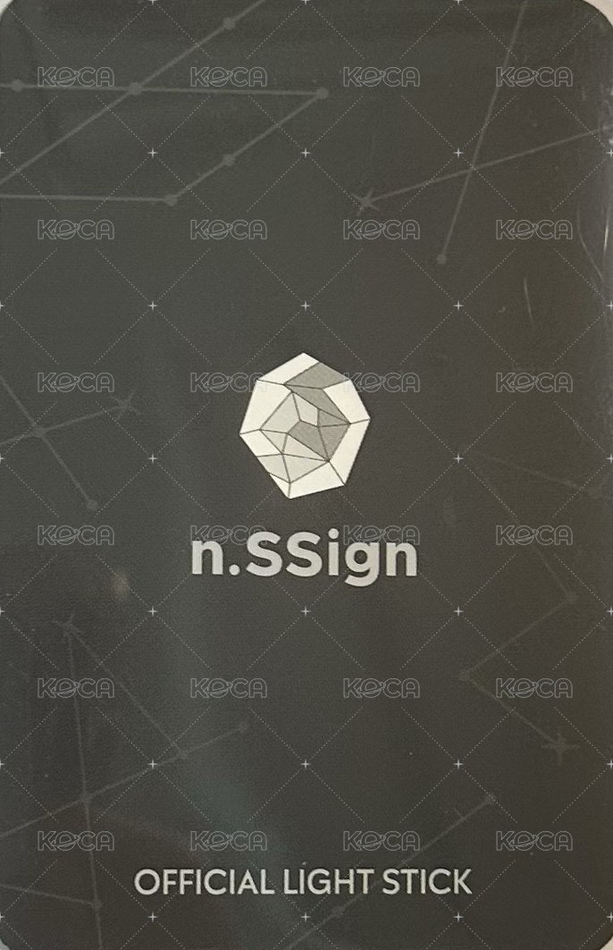 n.SSign OFFICIAL LIGHT STICK  周邊卡 三代手燈卡 背面