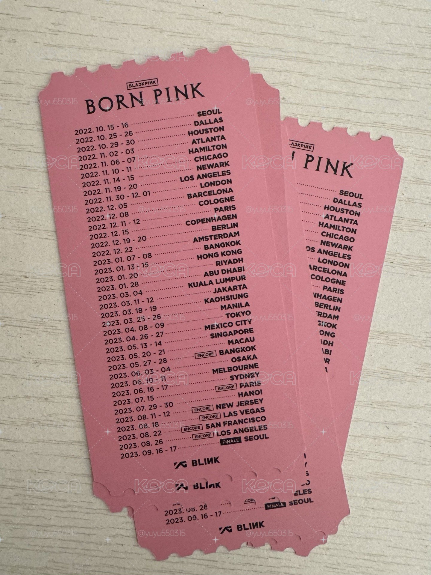 BLACKPINK二巡首爾安可場會員禮組