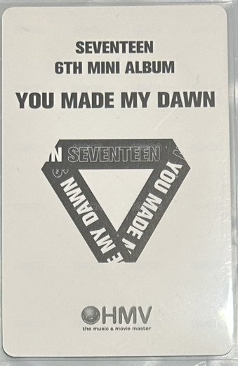 MINI6 hmv 特典卡  背面