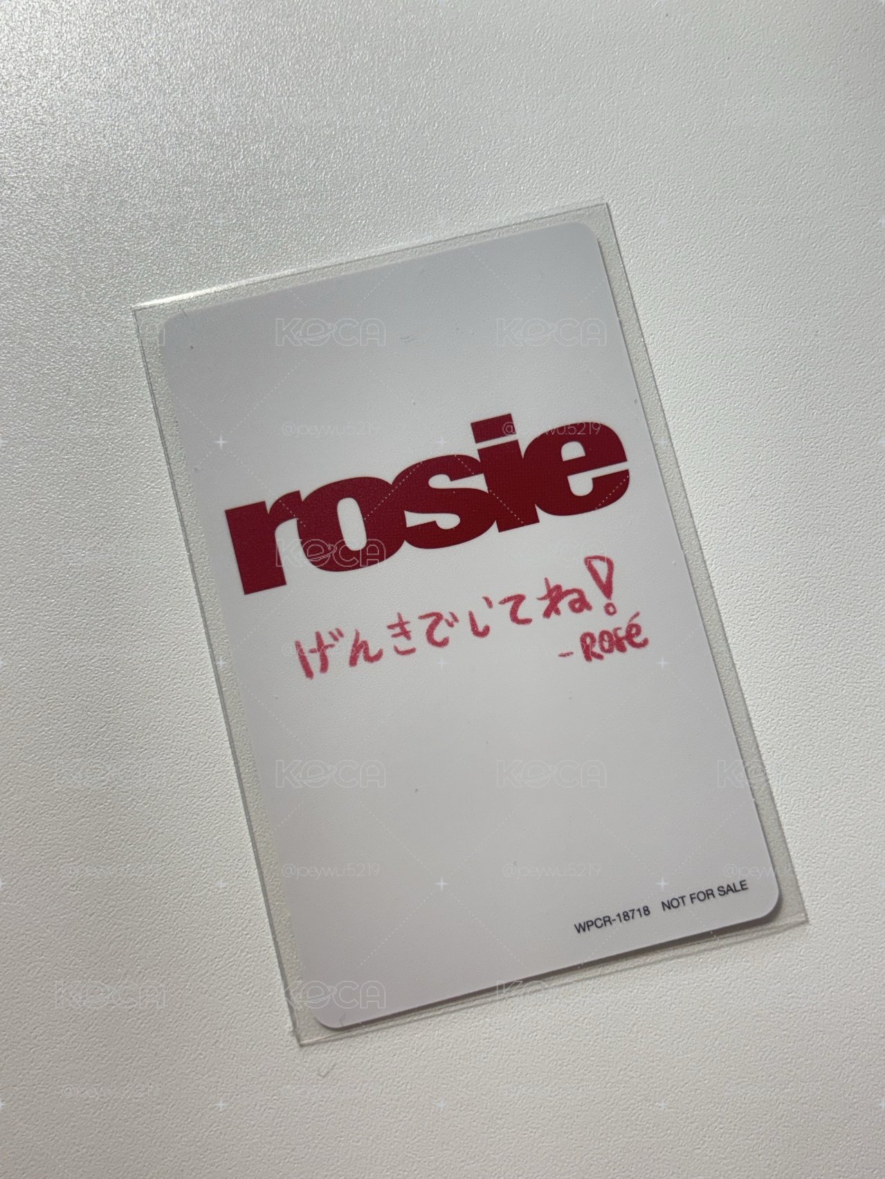 Rose 塔店特典卡 日文卡背