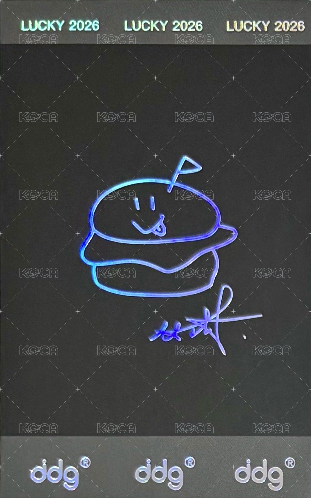 ddg 3.0 代言卡 凡事星運卡 背面