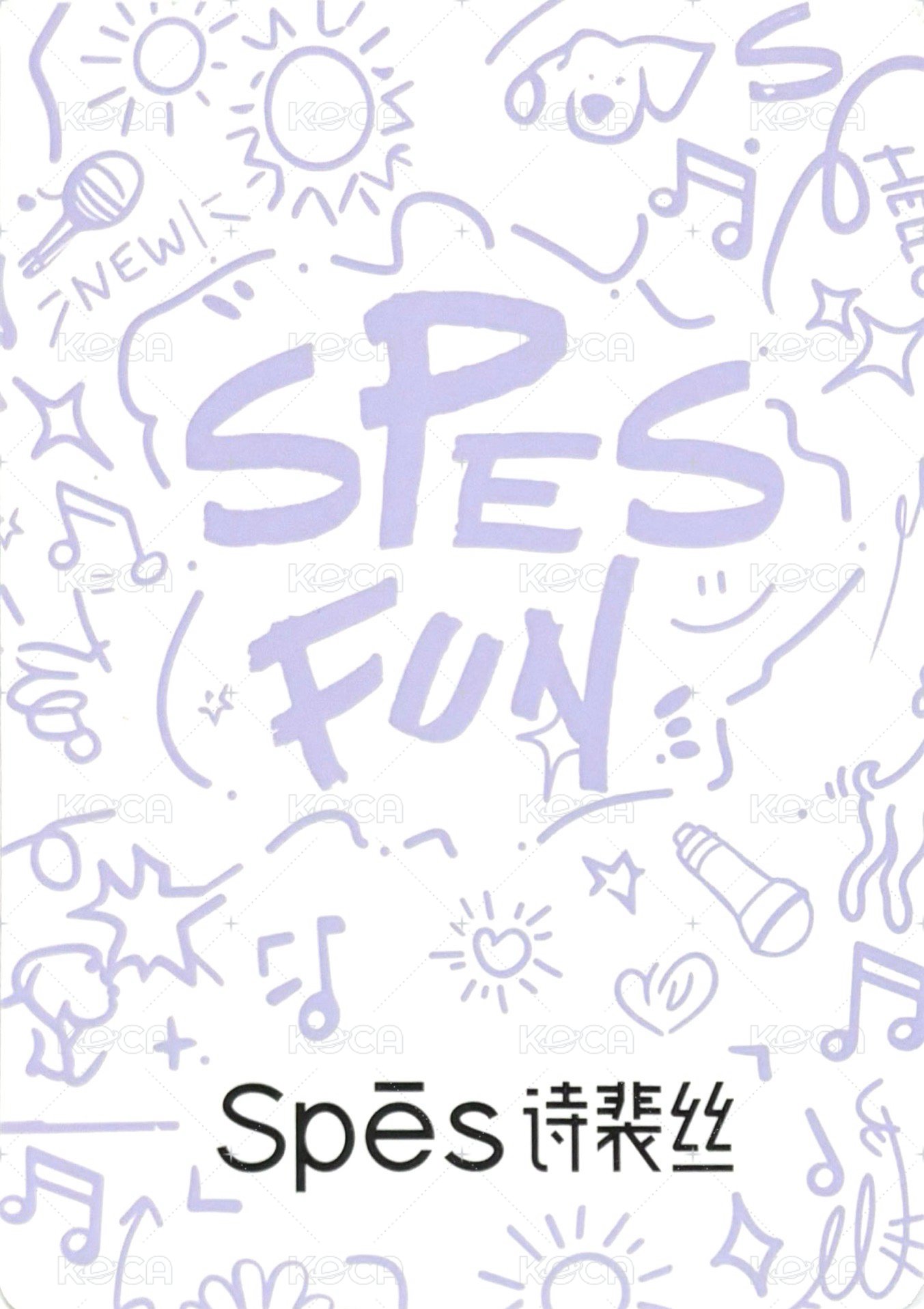 詩裴絲 代言卡 代言人限定三色小卡 紫 背面