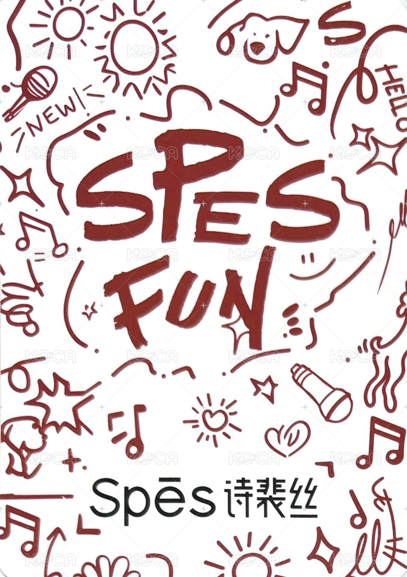 詩裴絲 代言卡 代言人限定三色小卡 紅 背面