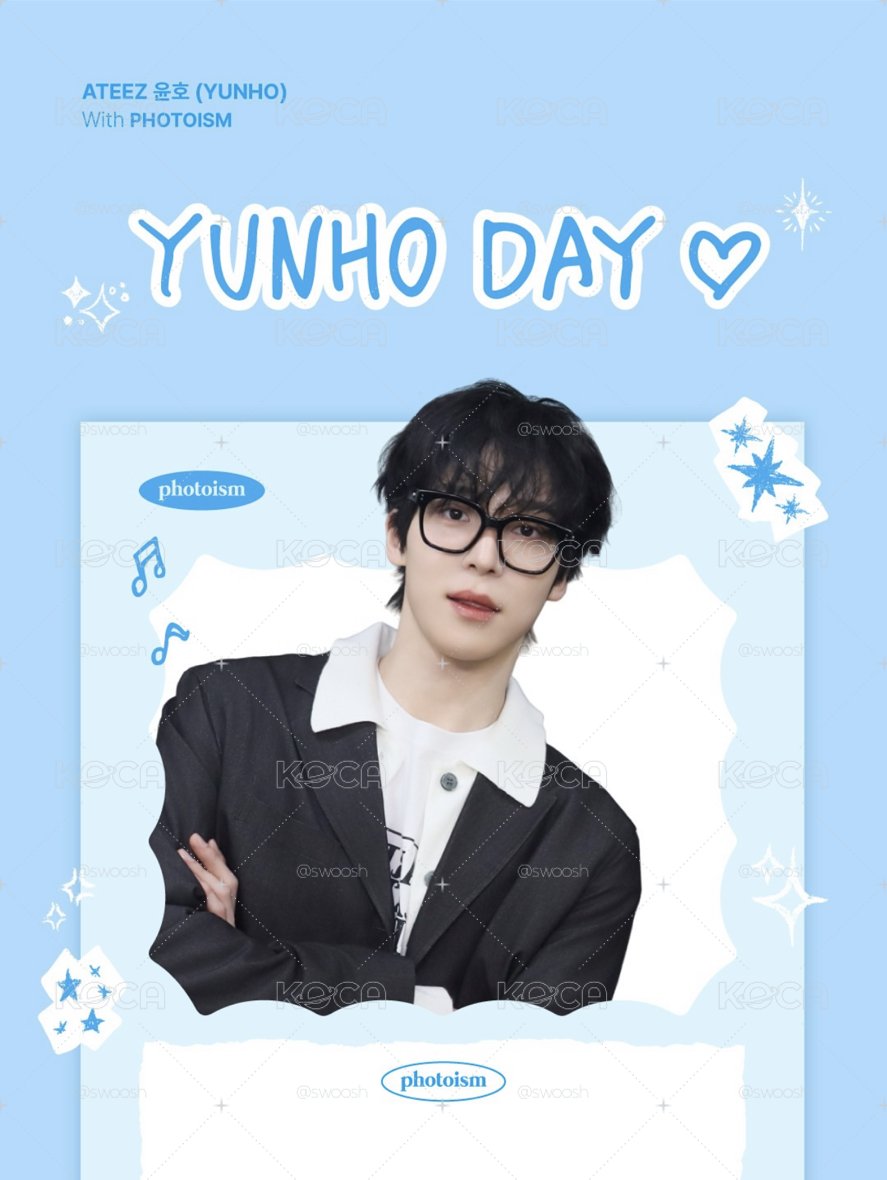 （已絕版）在台現貨 Ateez yunho 丁潤浩 生日派貼 人生四格