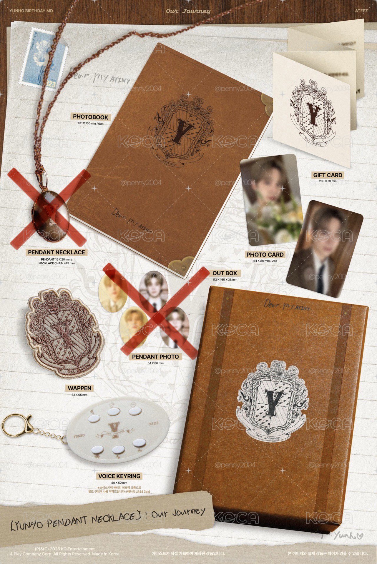 [YUNHO PENDANT NECKLACE] : Our Journey 