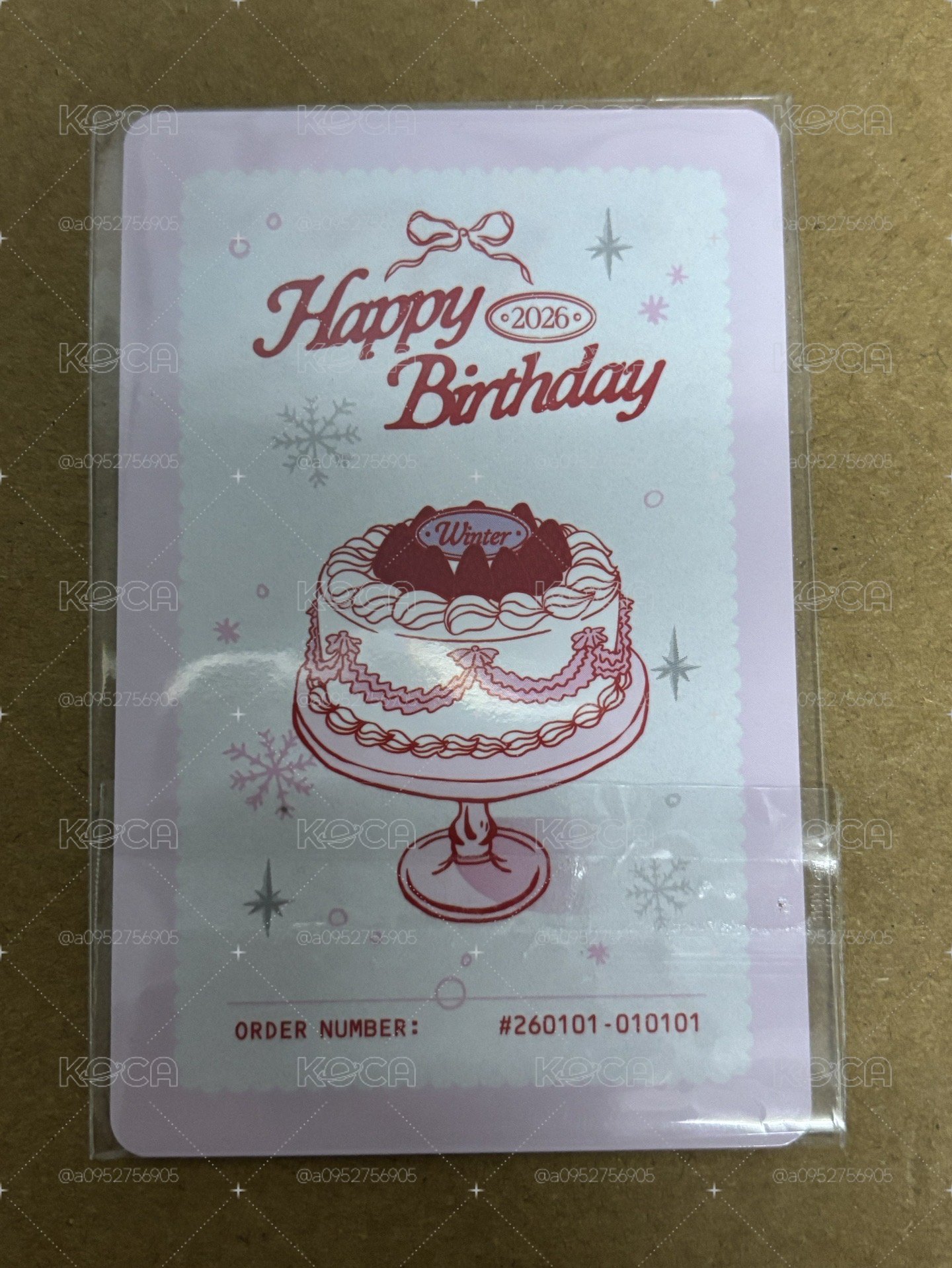 aespa Winter 冬天 周邊卡 26生日蛋糕吊飾冬 set 冬-73