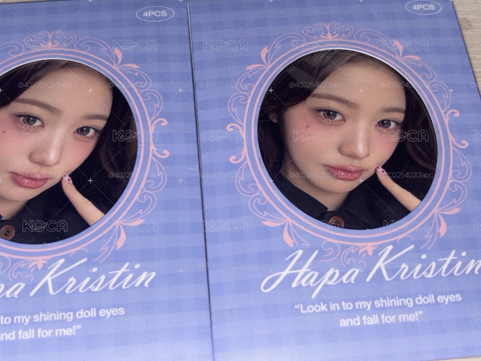 未拆張元英代言美瞳小卡