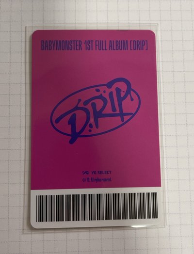 AHYEON DRIP預售禮小卡