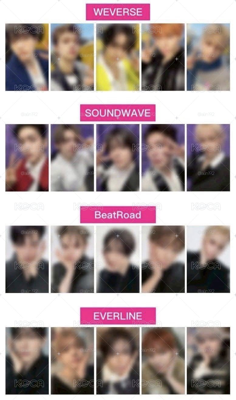 TXT 線下LD 單成員特典四張
