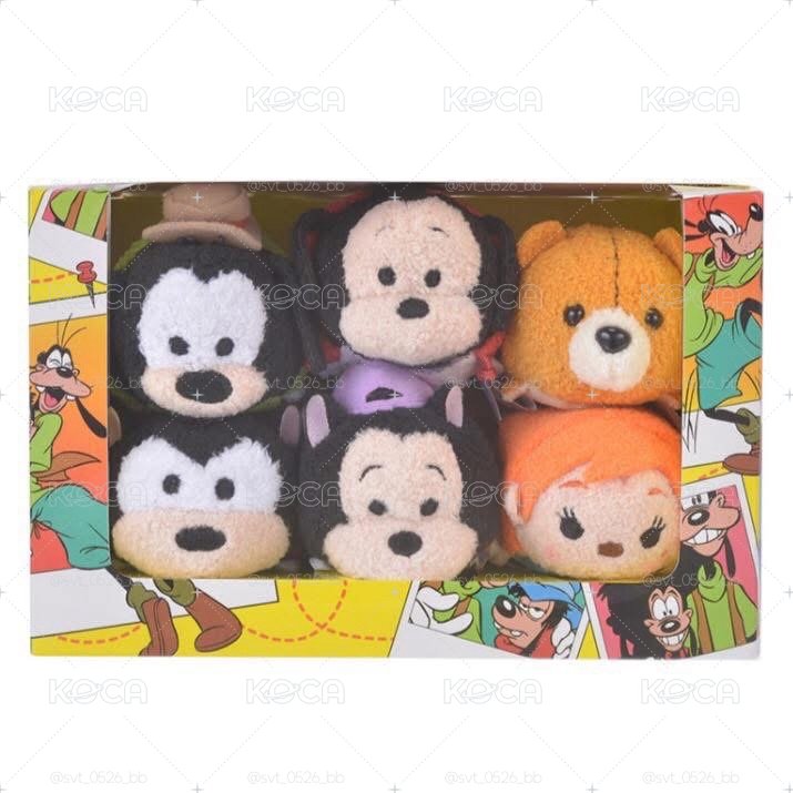 日本迪士尼 絕版收藏 高飛 麥斯 皮特 皮傑 父子tsum tsum茲姆 一組（6隻）