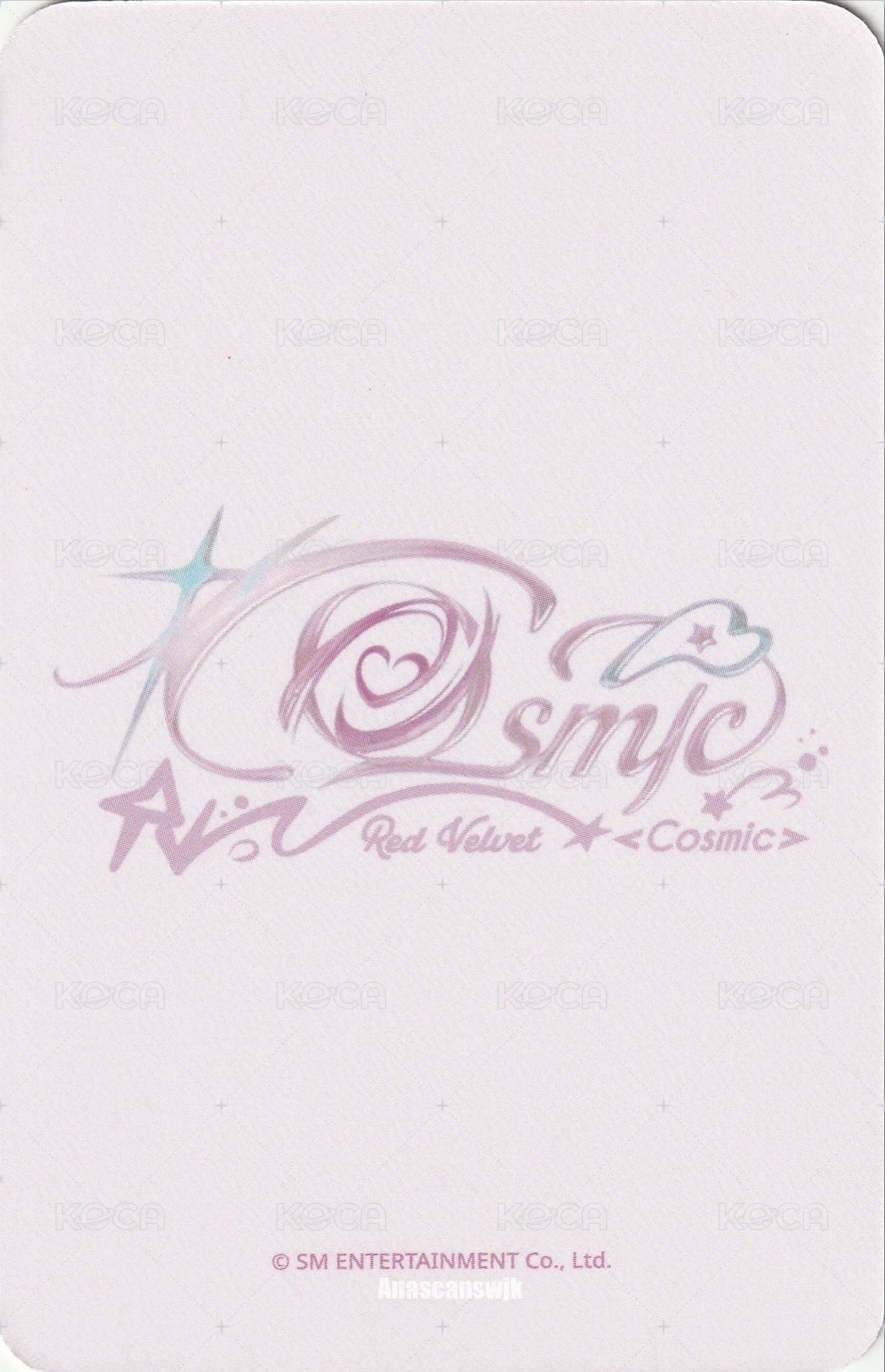 Cosmic sw 簽售卡  背面