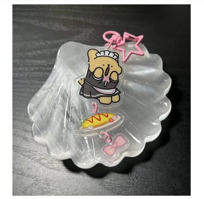 線條小狗女僕咖啡廳黃金獵犬蛋包飯吊飾