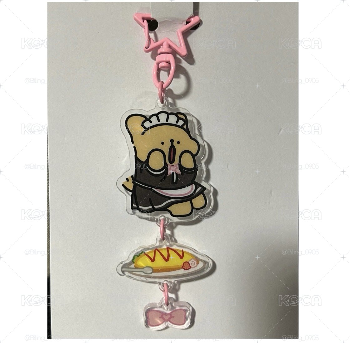 線條小狗女僕咖啡廳黃金獵犬蛋包飯吊飾