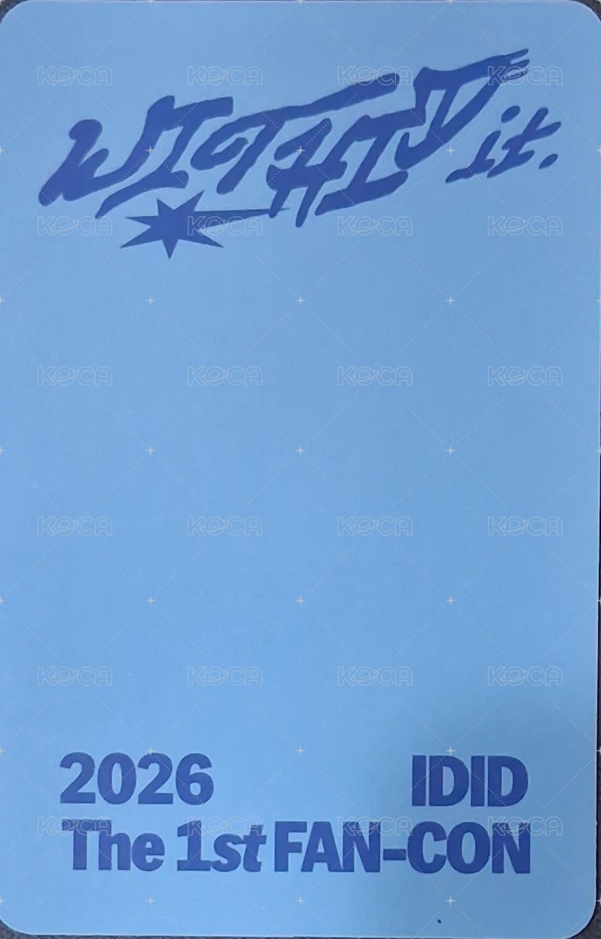 2026 IDID The 1st FAN-CON [WITHID it.] 入場卡 / 場限卡 第二名小卡 背面