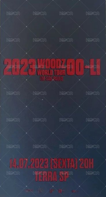 2023 World Tour [OO-LI] 聖保羅 入場卡 / 場限卡  背面