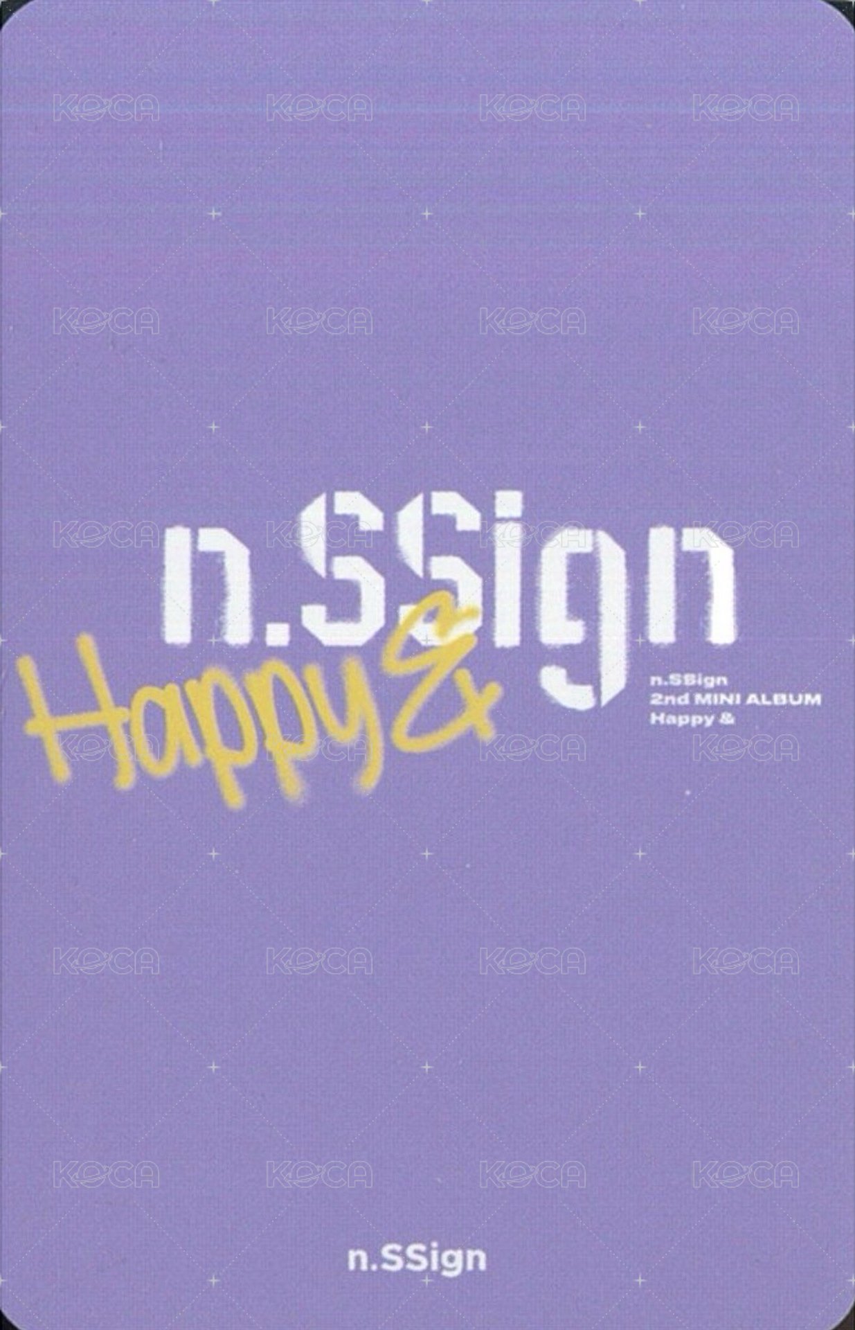 Happy & mk  1.0 簽售卡  背面