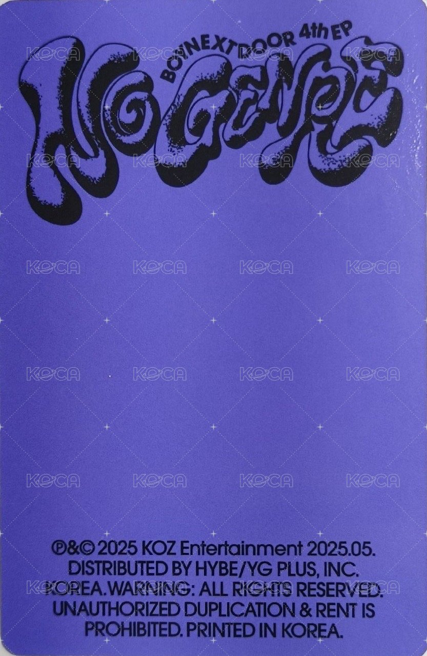 No Genre General market 特典卡 美網 官拍4 背面