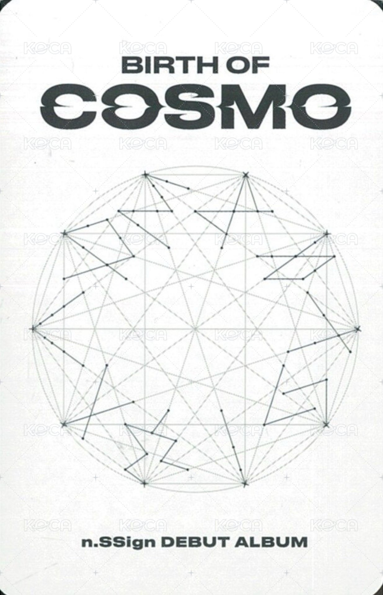BIRTH OF COSMO  專輯卡 WARMHOLE&FEAST OF LIGHT&FIND THEM1、2 ver. 背面