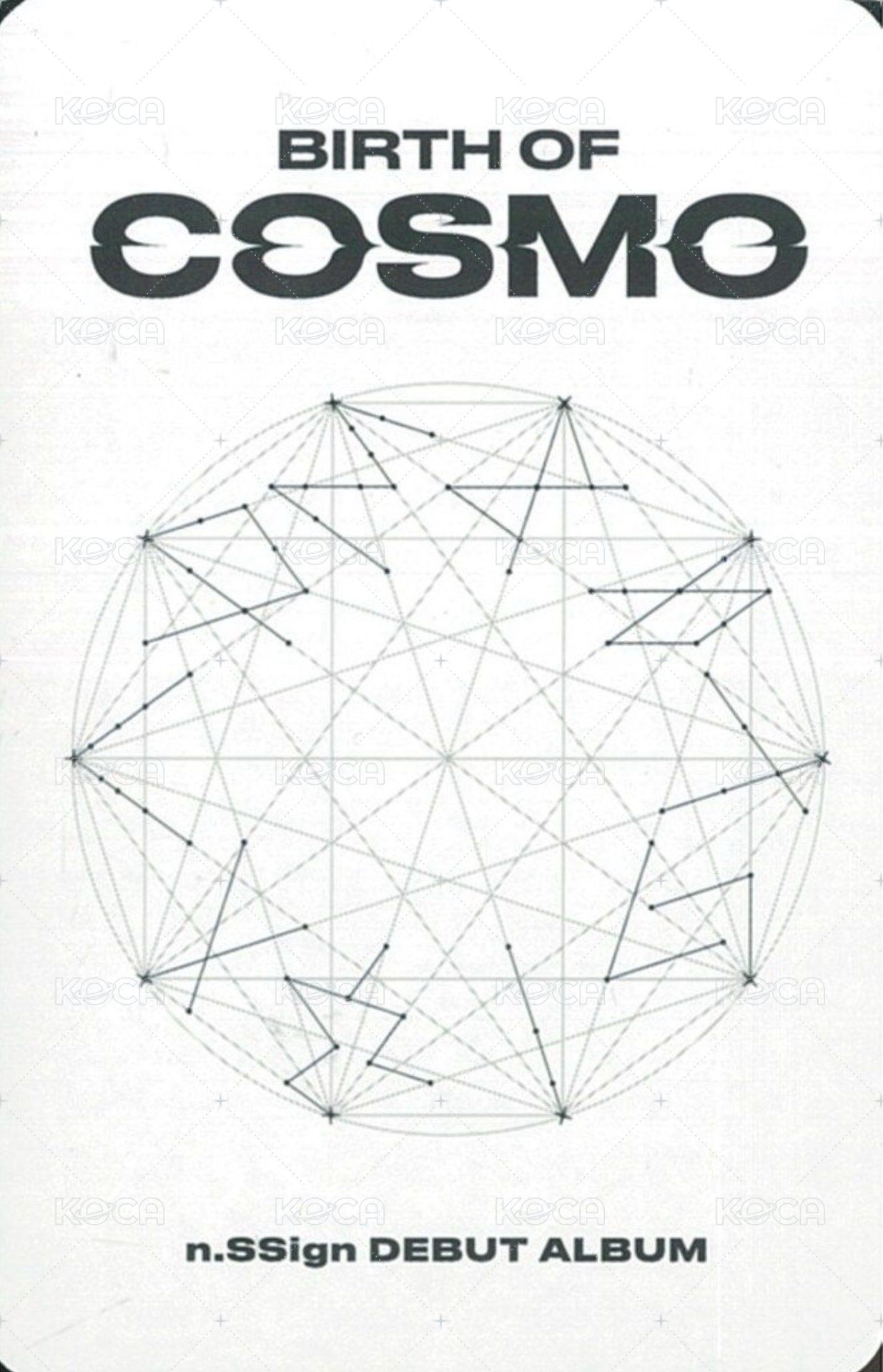 BIRTH OF COSMO  專輯卡 WARMHOLE&FEAST OF LIGHT&FIND THEM1、2 ver. 背面