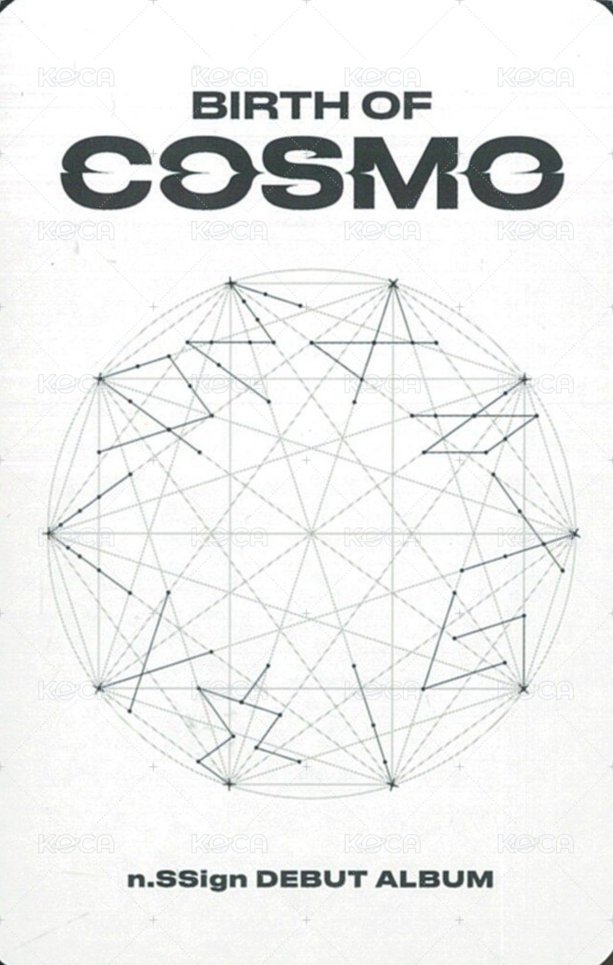 BIRTH OF COSMO  專輯卡 WARMHOLE&FEAST OF LIGHT&FIND THEM1、2 ver. 背面