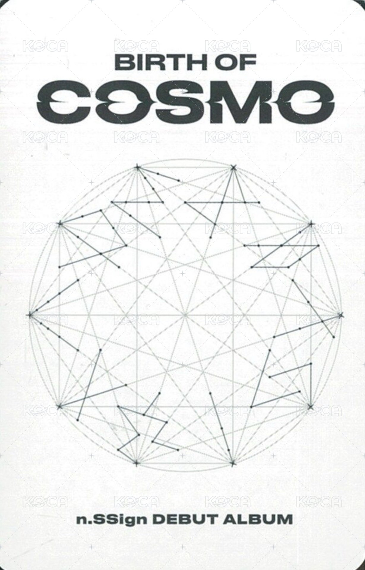 BIRTH OF COSMO  專輯卡 WARMHOLE&FEAST OF LIGHT&FIND THEM1、2 ver. 背面