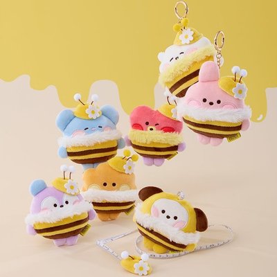 BT21 HONEYBEE 卷尺吊飾娃