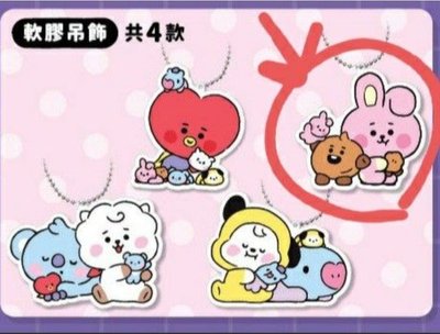 藏壽司限定扭蛋 BT21 cooky shooky 吊飾