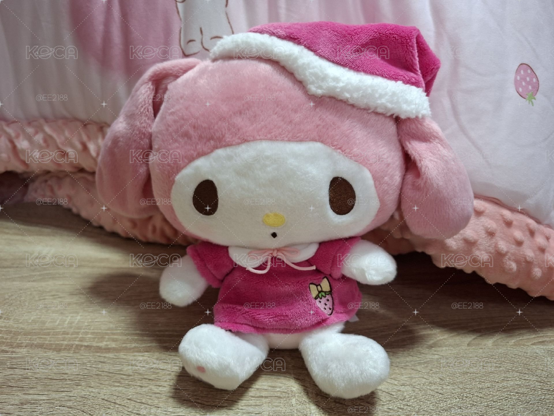【三麗鷗】美樂蒂 草莓睡衣 娃娃🍓稀有品 高約30cm