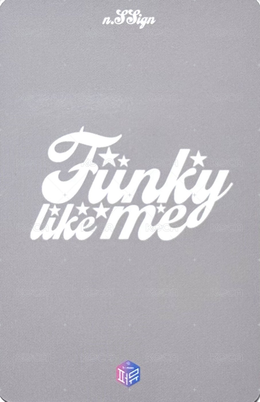 Funky like me 1stmusic 簽售/影通 1.0 簽售卡 寶寶要睡覺ver. 背面