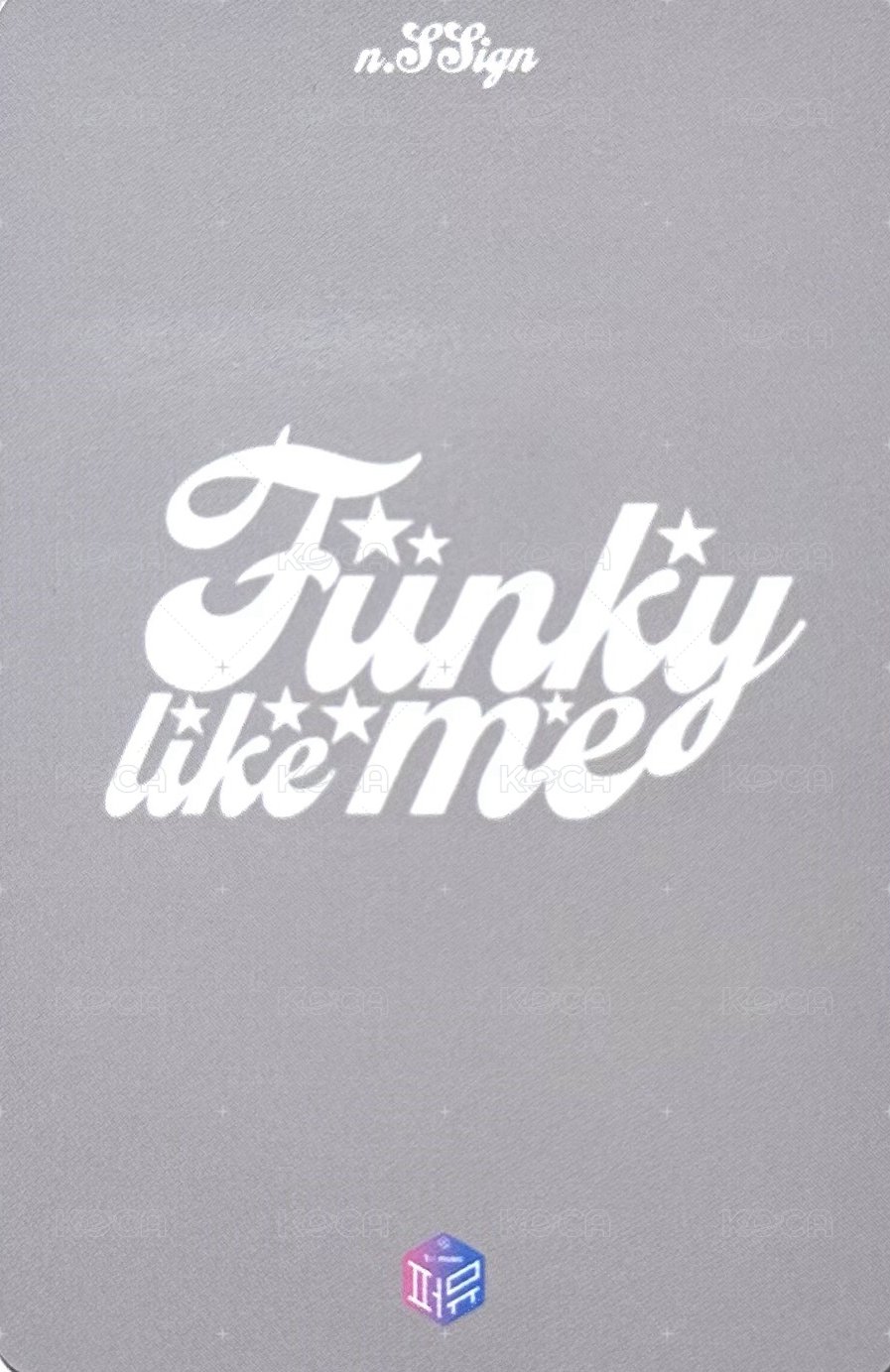 Funky like me 1stmusic 簽售/影通 1.0 簽售卡 寶寶要睡覺ver. 背面