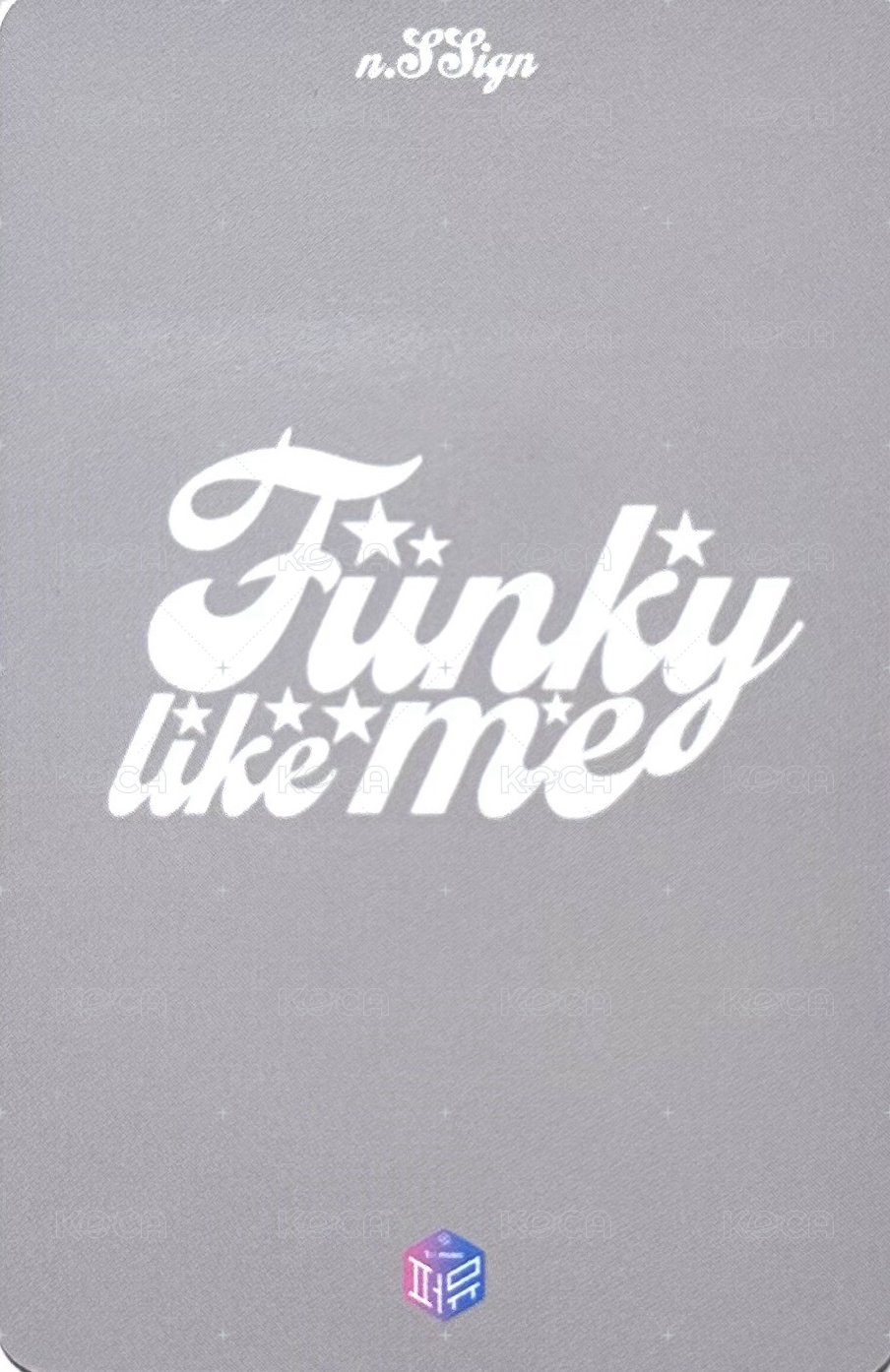 Funky like me 1stmusic 簽售/影通1.0 簽售卡 寶寶要睡覺ver. 背面